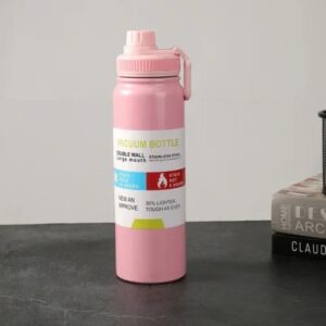 800ML & 1000ML  Stainless Steel Vacuum Insulated Thermos Water Bottle with Leakproof Lid for Outdoor Sports and Travel