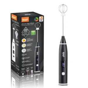 RAF Rechargeable Coffee Beater & Egg Whisker with 3 speeds & Digital Display