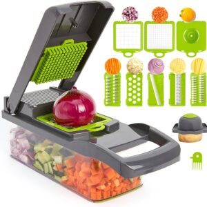 12-in-1 Multi-Functional Vegetable Chopper with 5 Blades