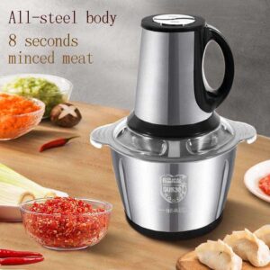 Silver Crust 3L Electric Meat Grinder & Food Processor – 500W Stainless Steel Chopper for Meat, Vegetables, and Nuts